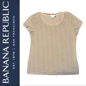 Banana Republic Herringbone Luxe Touch L Shirt
